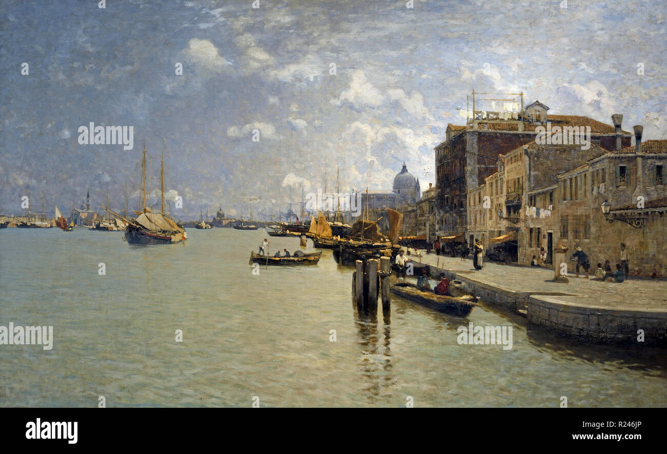 Morgen in der Giudecca (Venedig) 1892 von Guglielmo Ciardi 1842-1917 19., Jahrhundert, Italien, Italienisch, Stockfoto