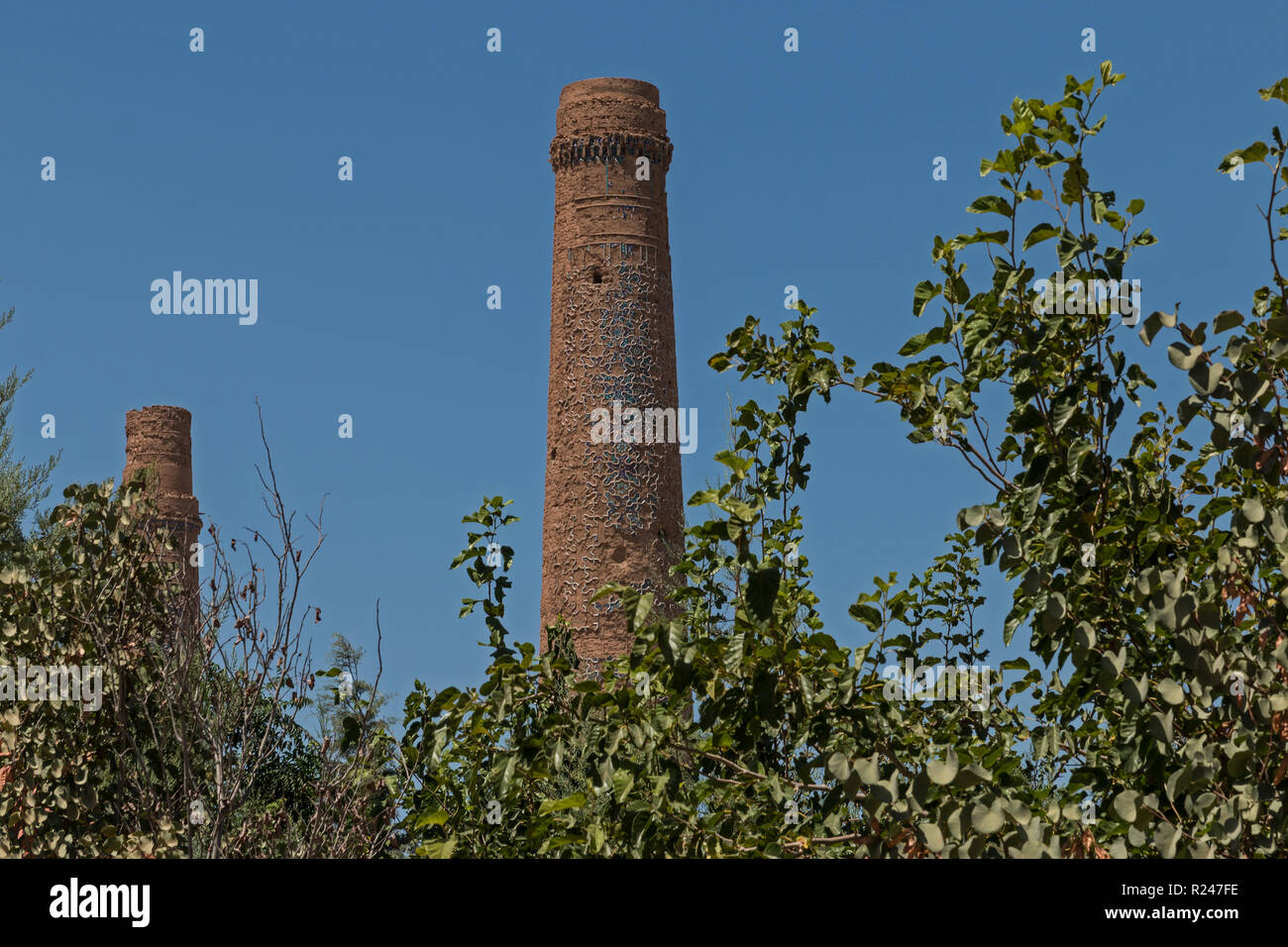 Das 15. Jahrhundert Minarette von Herat, Afghanistan Stockfoto