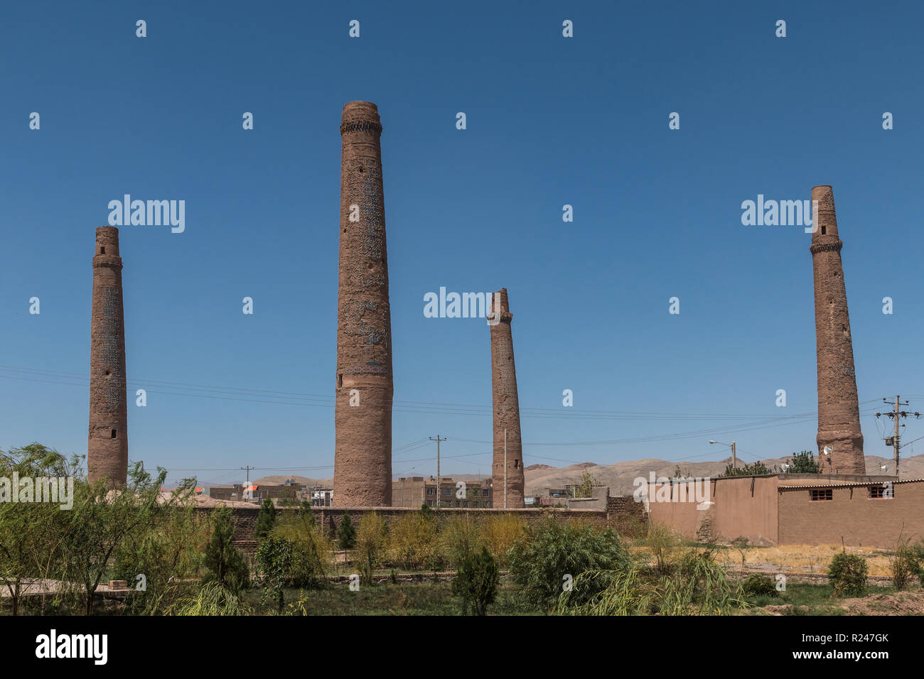 Das 15. Jahrhundert Minarette von Herat, Afghanistan Stockfoto