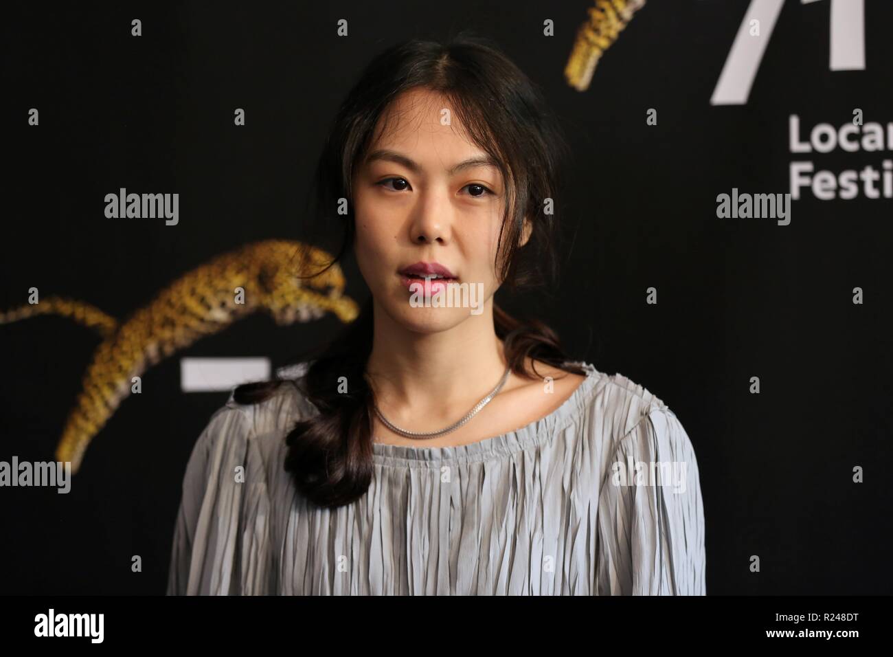 LOCARNO, Schweiz - 09.August 2018: Min-hee Kim besucht die 'Gangbyun Hotel 'Fotoshooting während des 71. Filmfestival Locarno (Foto: Mickael Chavet) Stockfoto