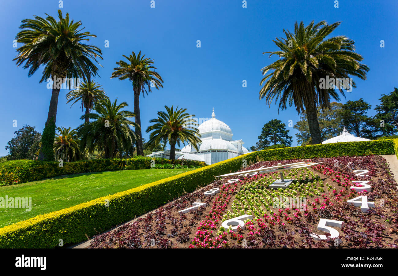 Conservatory of Flowers, Golden Gate Park, San Francisco, Kalifornien, Vereinigte Staaten von Amerika, Nordamerika Stockfoto