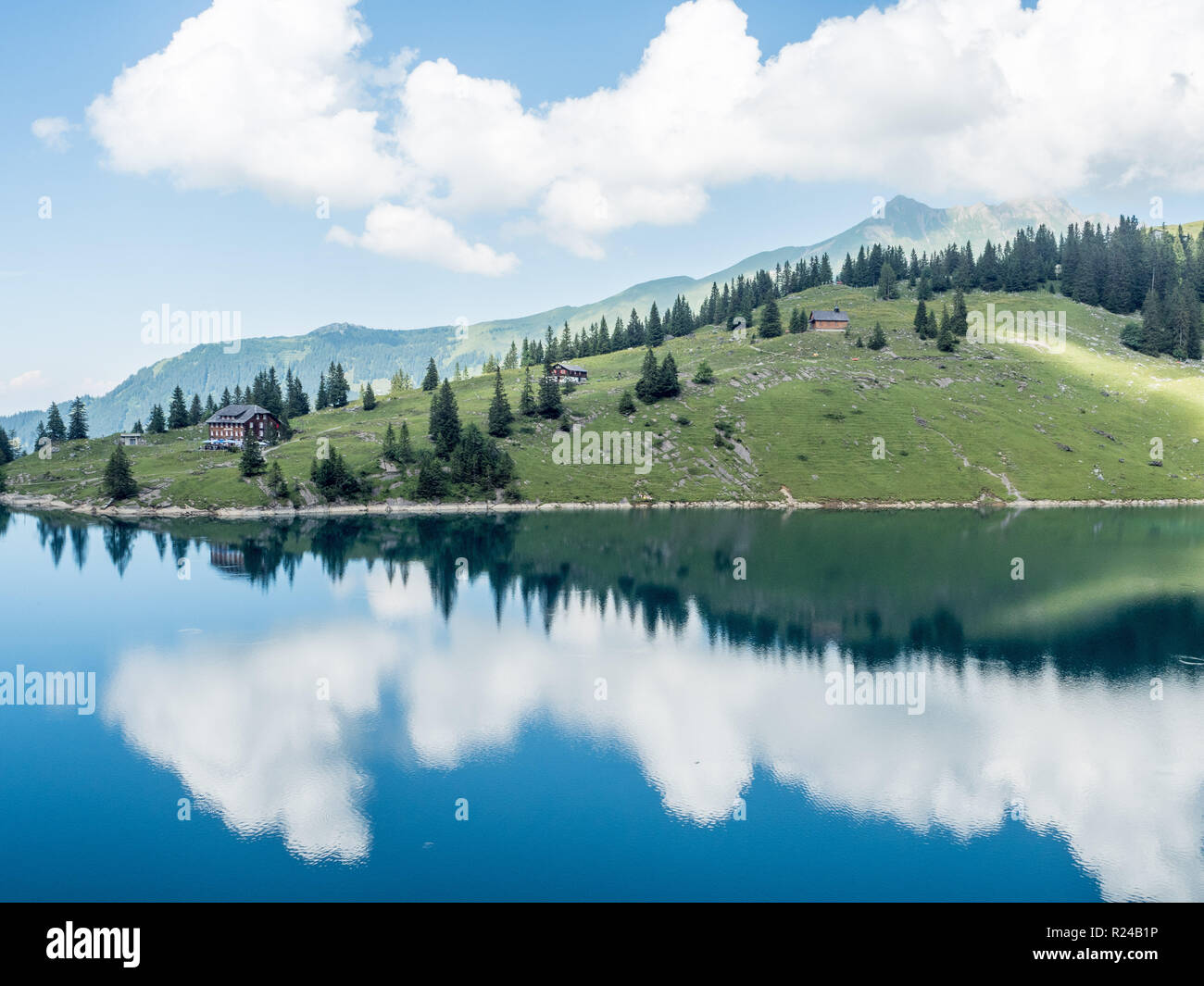 Bannalpsee, Schweizer Alpen, die Berge und den See Szene, in der Schweiz, Europa Stockfoto
