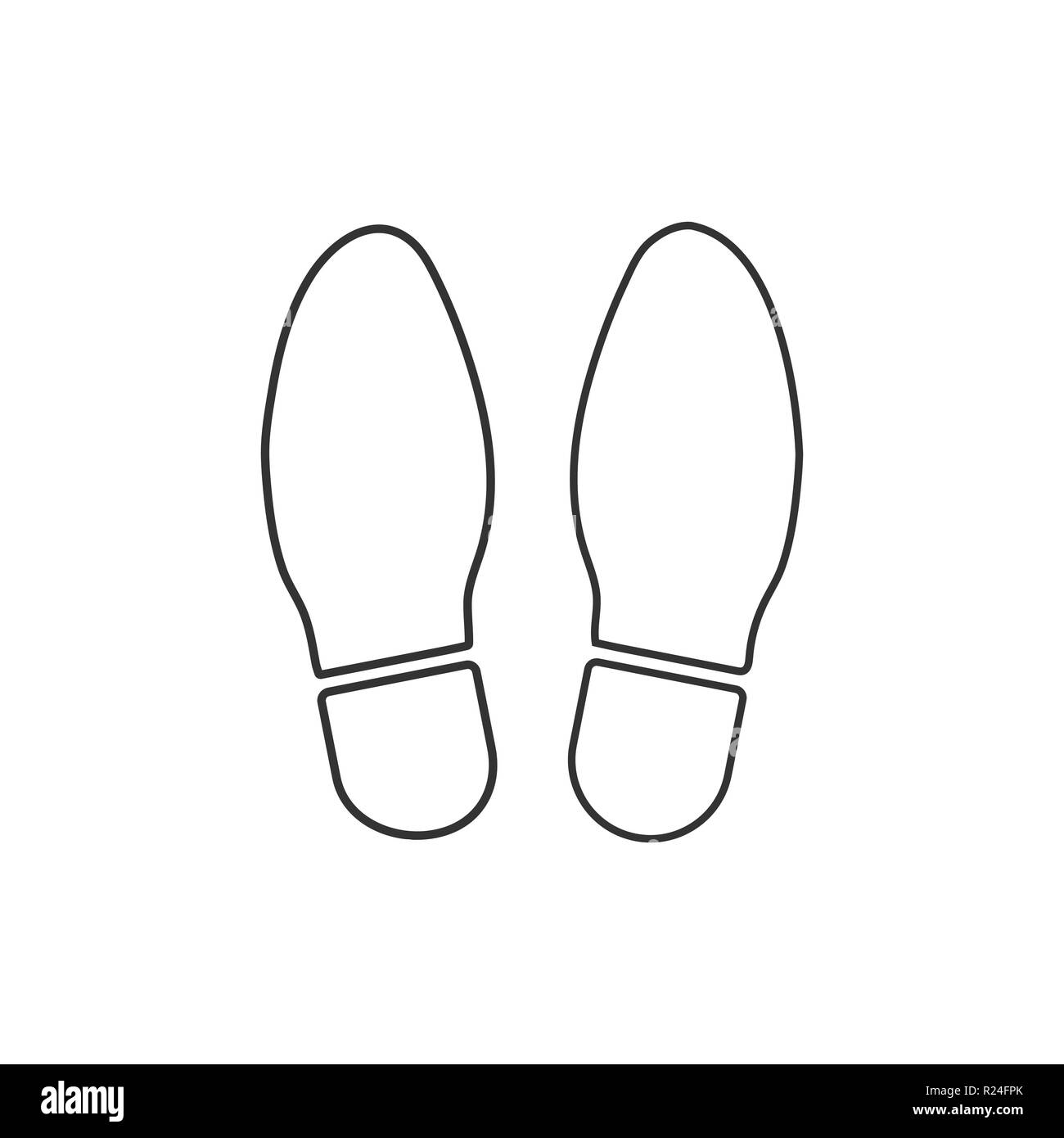 Schuh Symbol "Drucken". Vector Illustration flach Stock Vektor