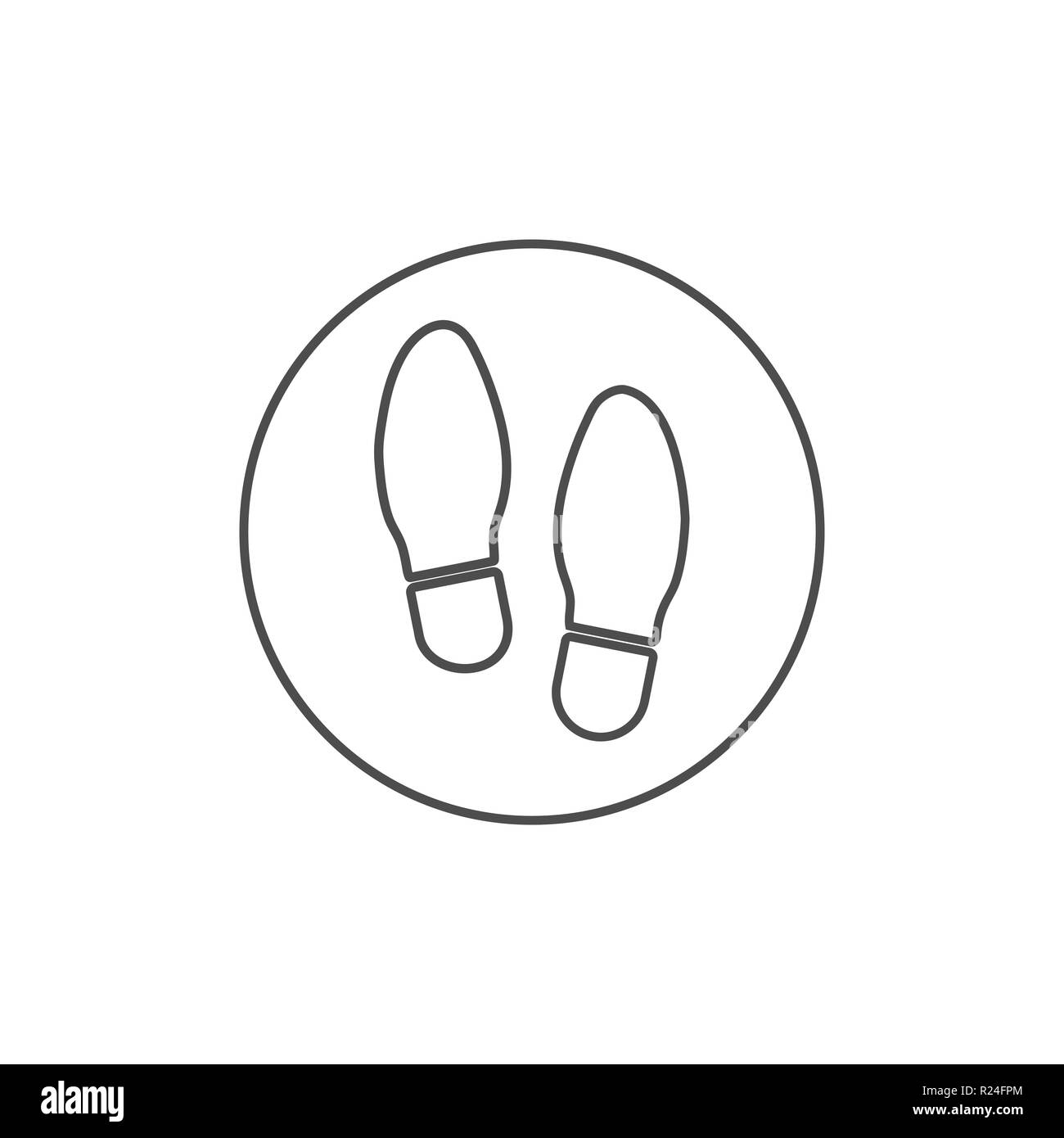 Schuh Symbol "Drucken". Vector Illustration flach Stock Vektor