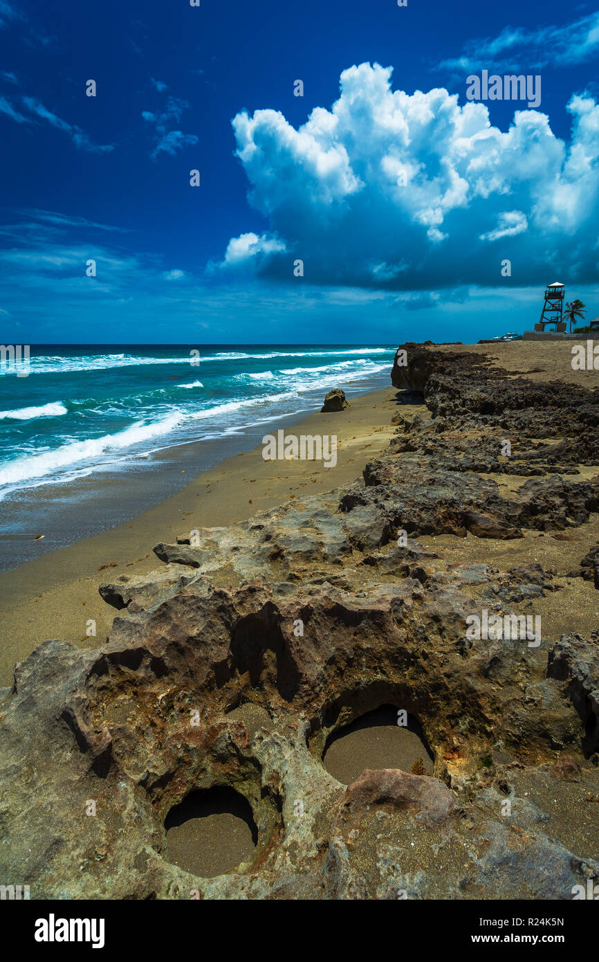 Hutchinson Island FL Haus Notliegeplätze an der Küste. Stockfoto Hutchinson Island FL Haus Notliegeplätze an der Küste. Stockfoto
