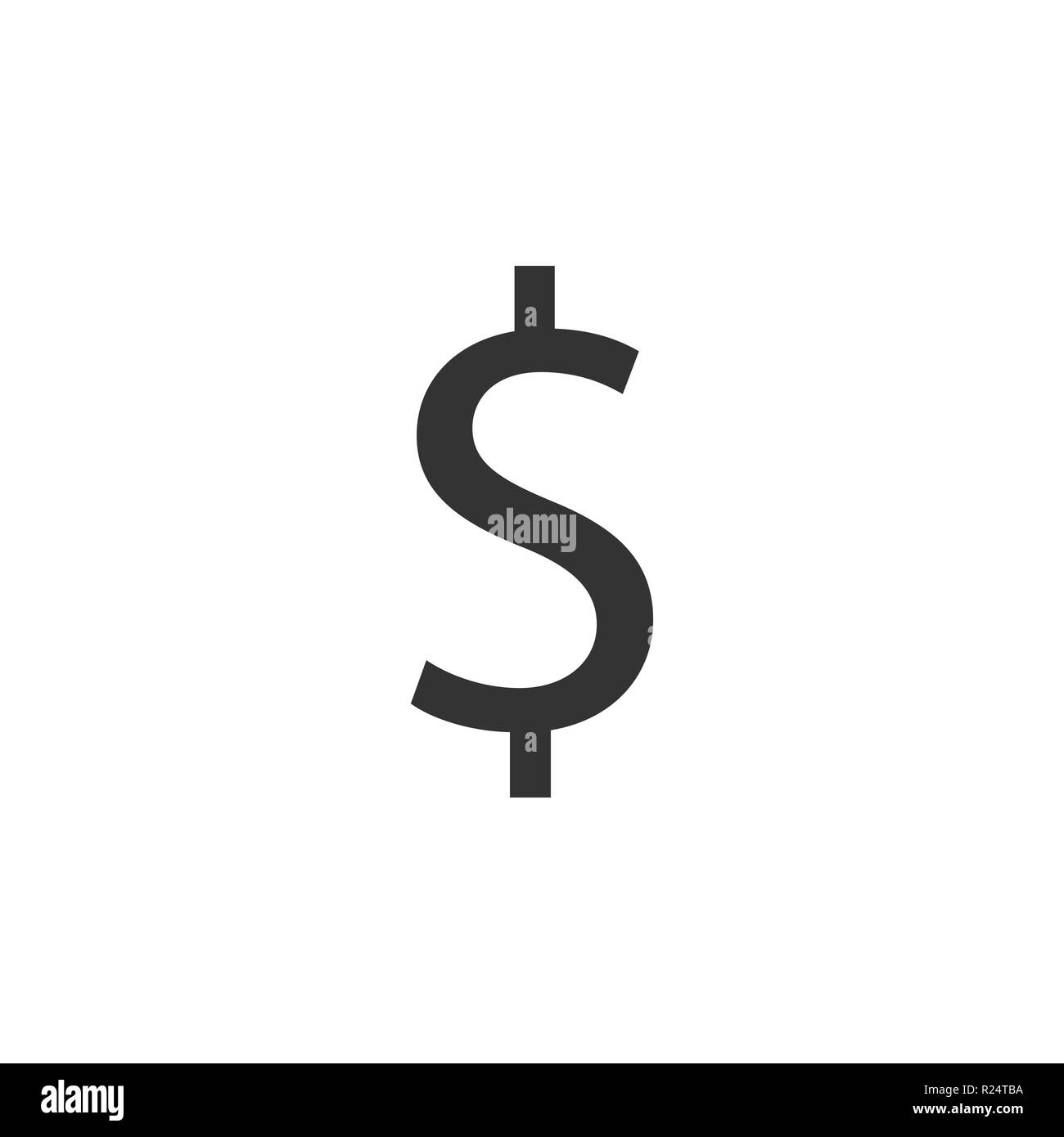 Dollar Symbol. Geld unterzeichnen. Vector Illustration flach Stock Vektor
