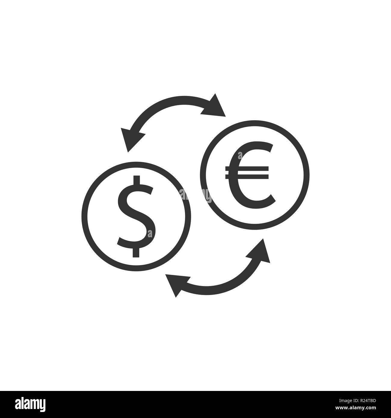 Symbol zum Austauschen. Vector Illustration flache Bauweise Stock Vektor