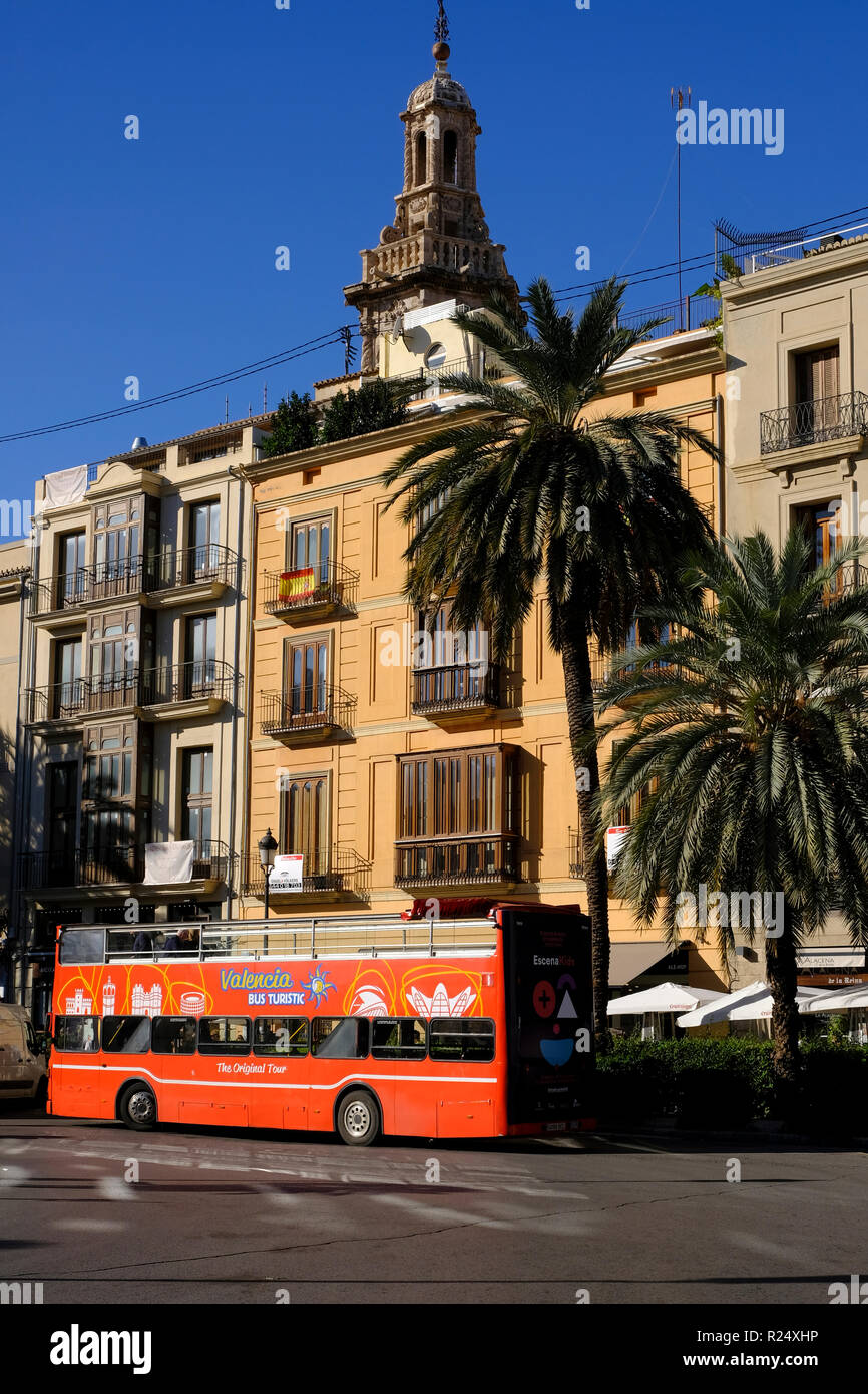 Tour Bus, La Reina, Valencia, Spanien Stockfoto