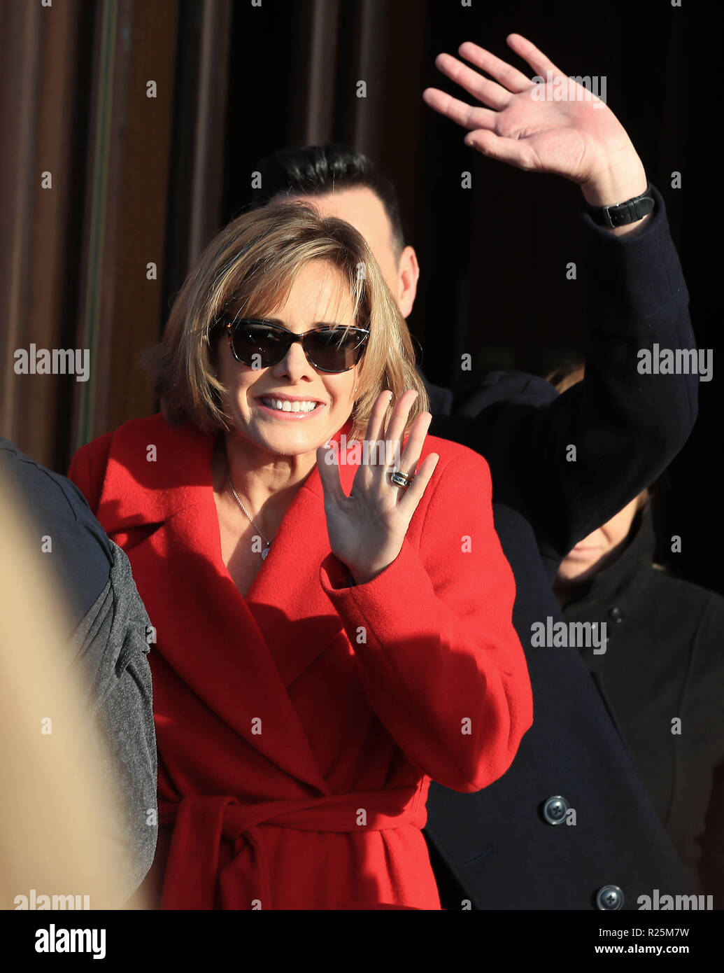 Richter Darcey Bussell kommt an Blackpool Tower Ballsaal vor Streng gekommen, der Tanzen Samstag Abend Show. Stockfoto