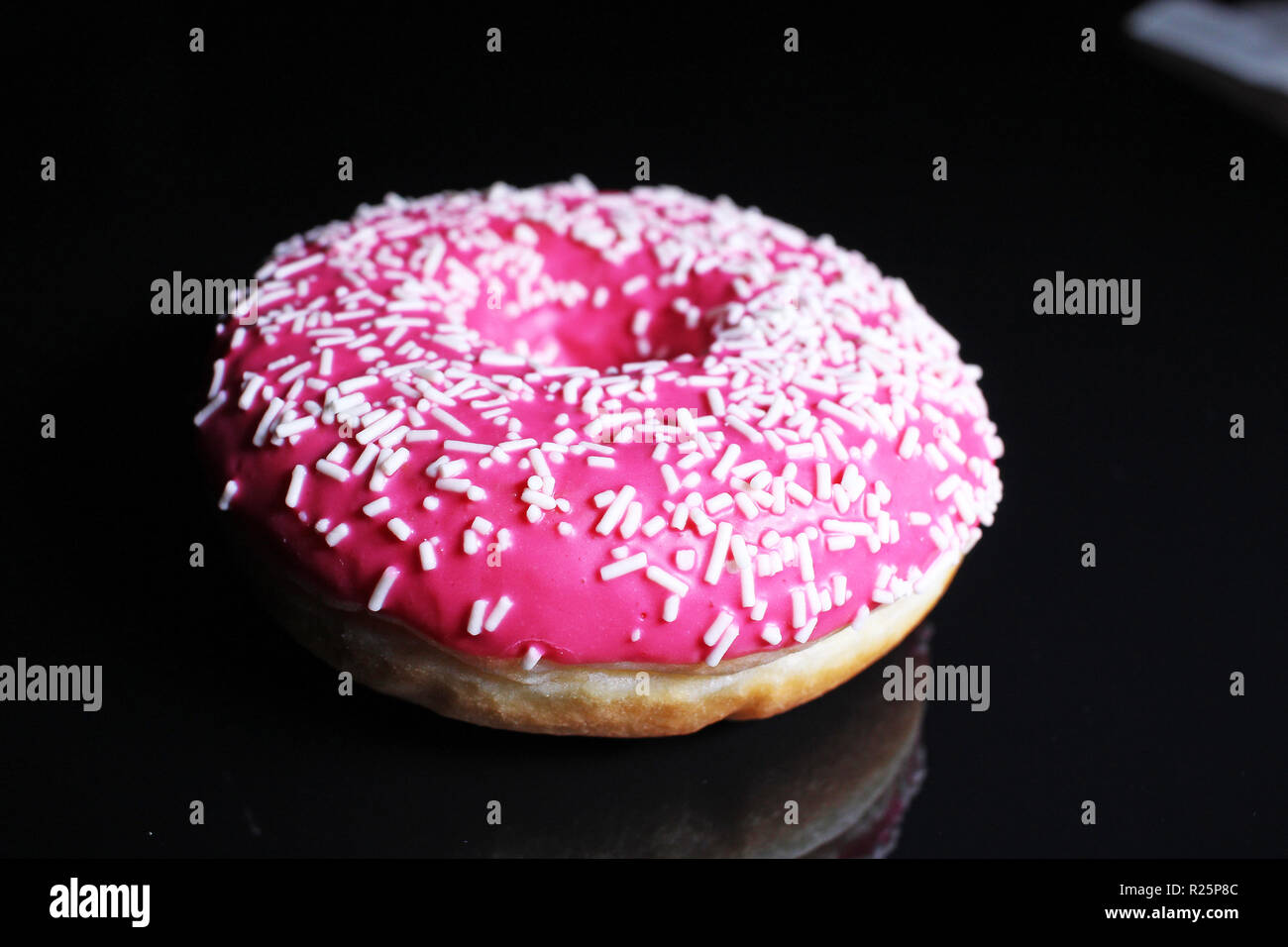 Rosa Donut. Donuts Foto Stockfoto