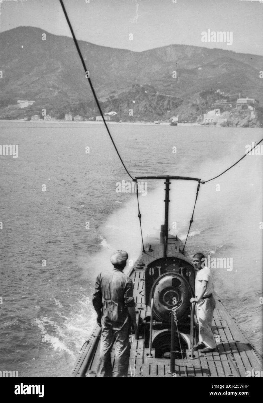 WWII Italienische u-Boot segeln - Zweiter Weltkrieg Stockfoto