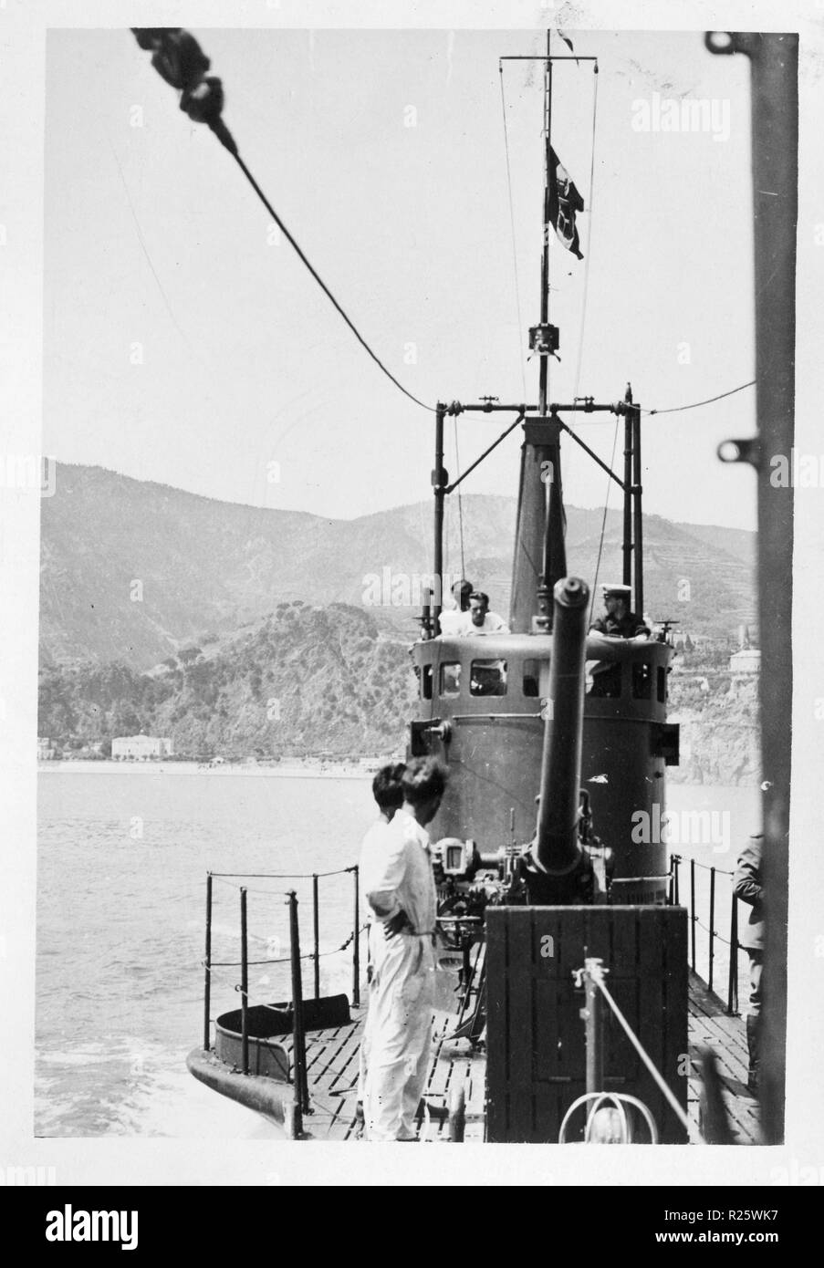 WWII Italienische u-Boot segeln - Zweiter Weltkrieg Stockfoto