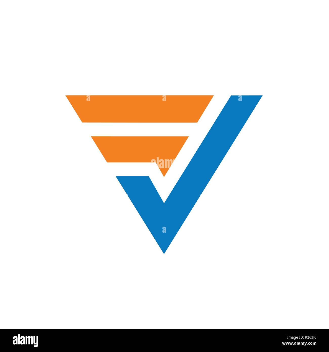 Initial FV oder VF-Logo. Sauber und einfach Logo Vorlage. Features: EPS Vector File Format. Stock Vektor