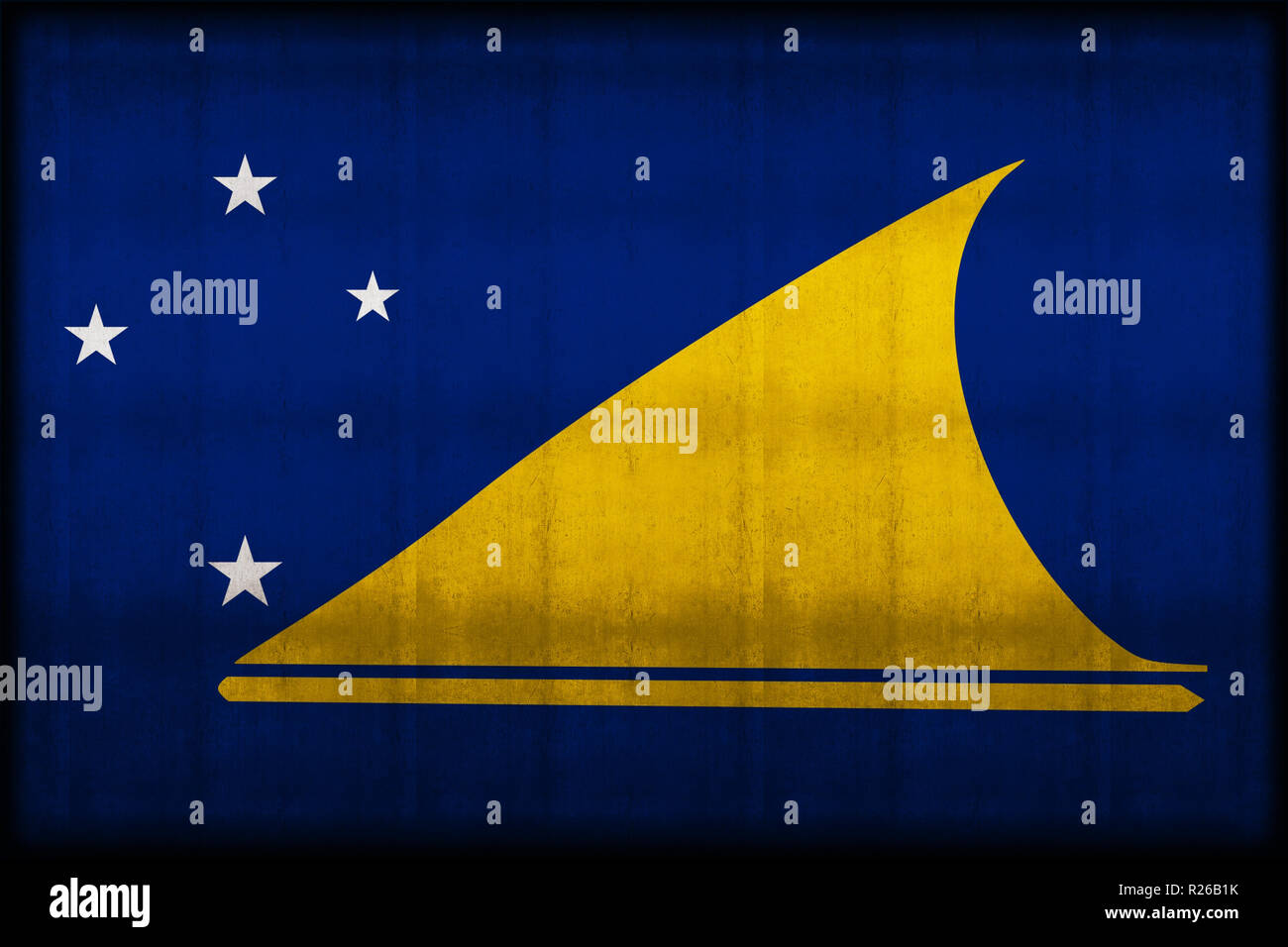 Tokelau rusty flag Abbildung. Verwendbar für Hintergrund und Textur. Stockfoto