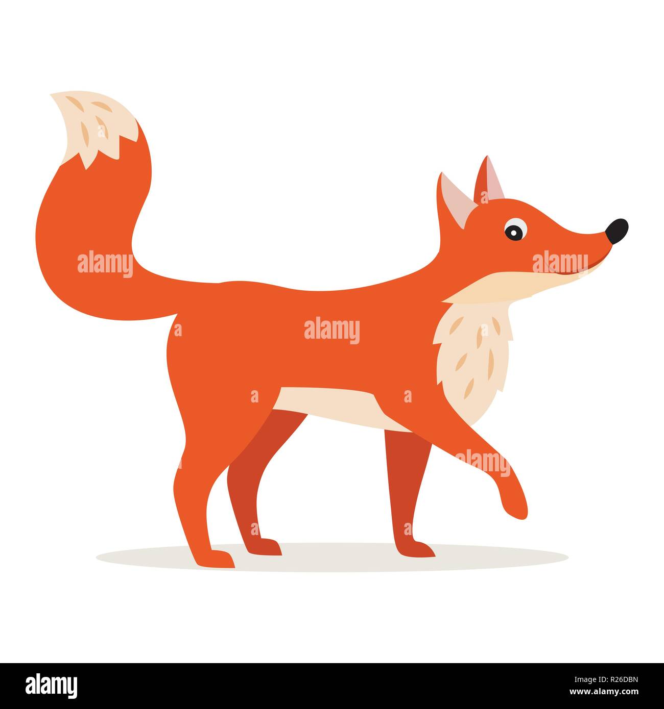 Symbol des Red Fox isoliert, Wald, Wald Tier, Stock Vektor