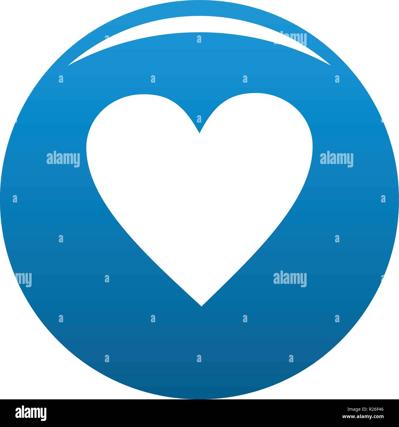 Rotes Herz Symbol Vektor Blauer Kreis Auf Weissem Hintergrund Stock Vektorgrafik Alamy