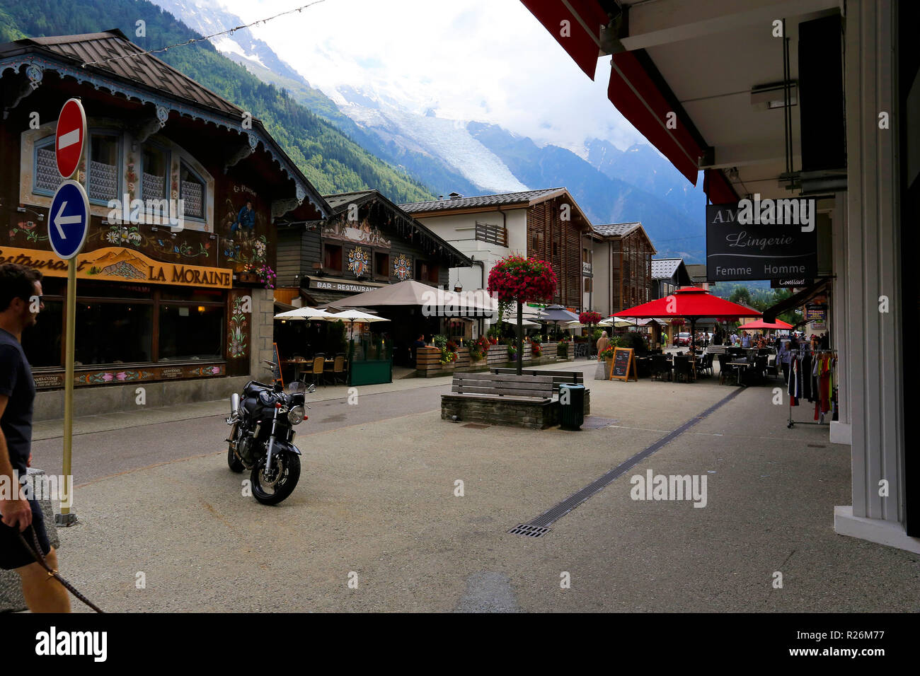 Chamonix Stadt Stockfoto