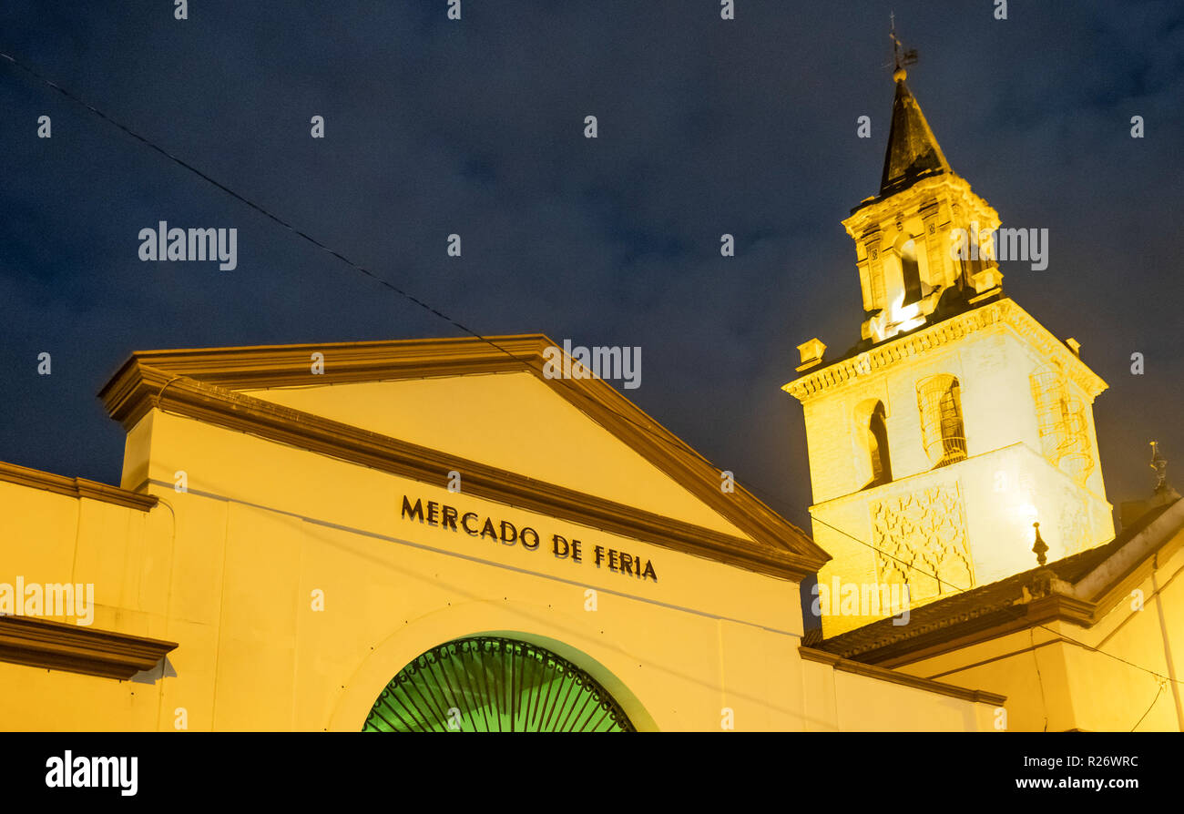 Sevilla, Spanien, Mercado de Feria Stockfoto