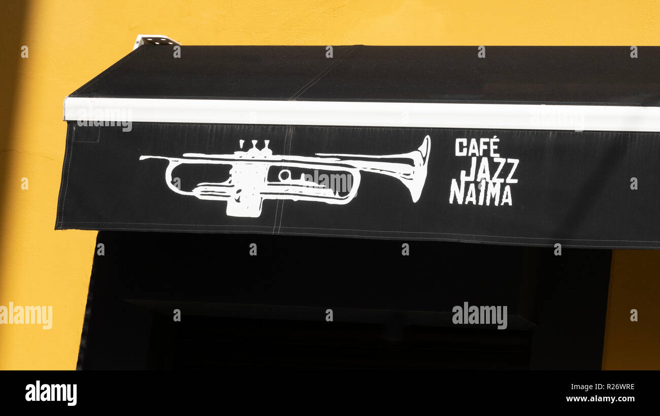 Café Jazz Naima in Sevilla, Spanien Stockfoto