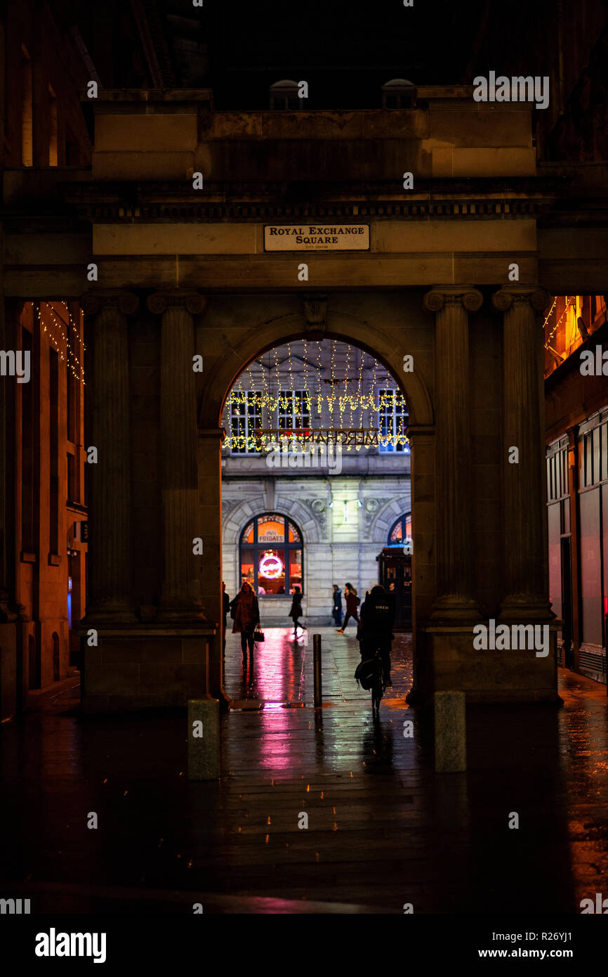 Royal Exchange Square. Glasgow, Schottland. Stockfoto