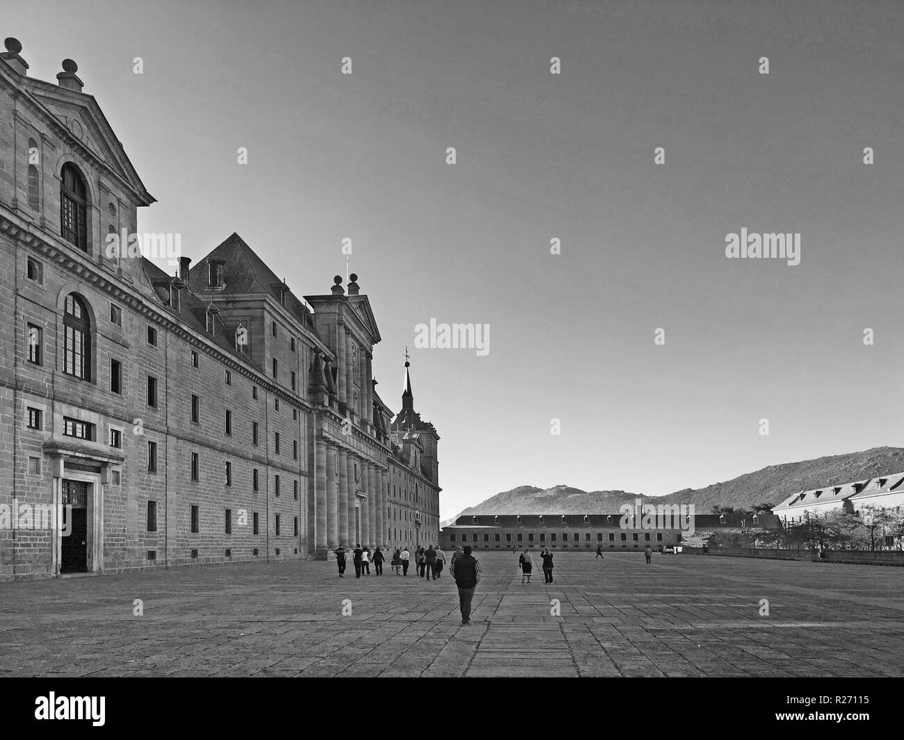 Königliches Kloster von San Lorenzo de El Escorial, in der Nähe von Madrid, Spanien Stockfoto