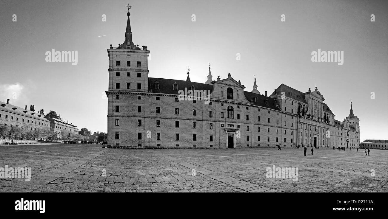 Königliches Kloster von San Lorenzo de El Escorial, in der Nähe von Madrid, Spanien Stockfoto