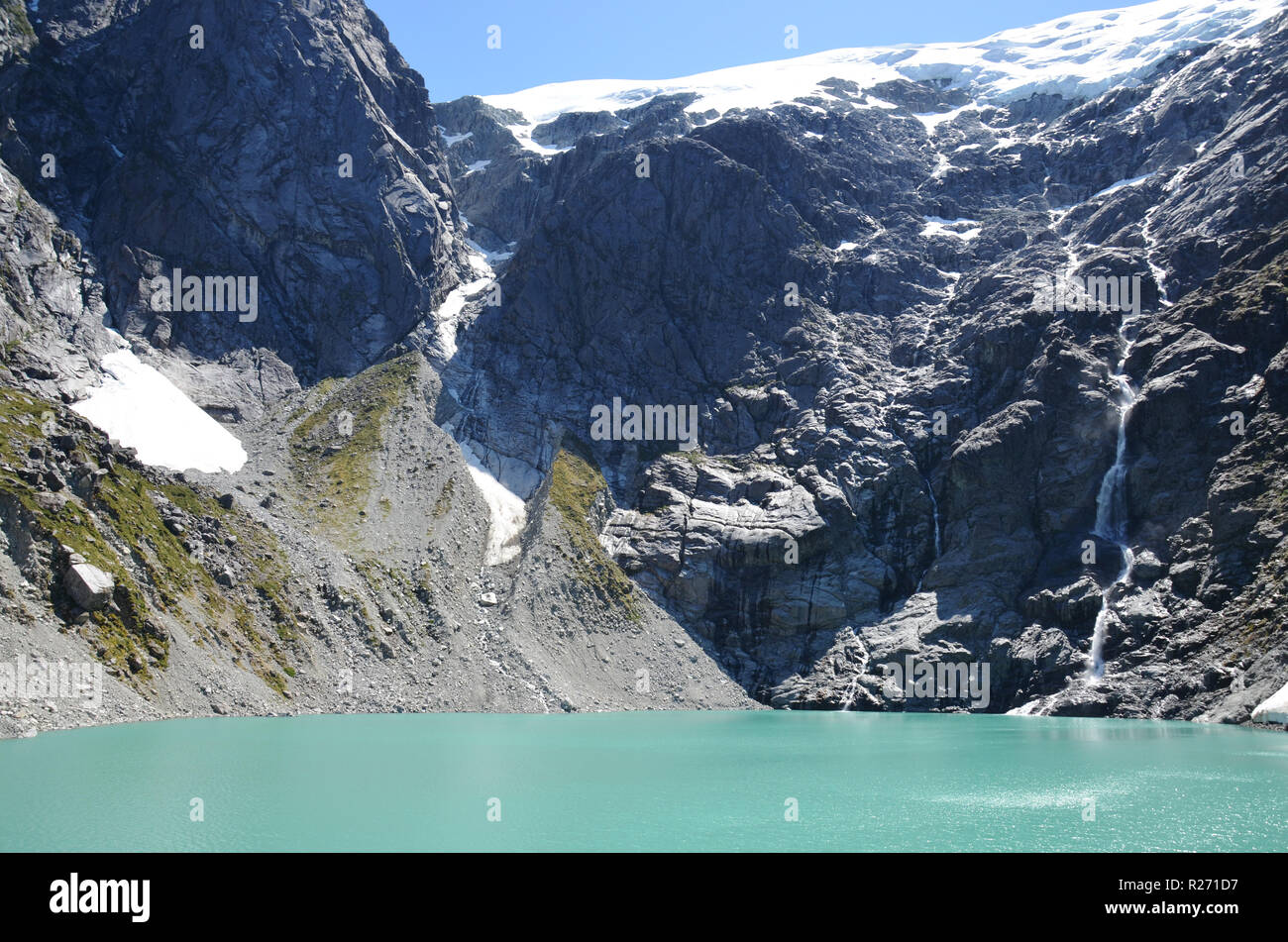 Gletschersee, verwunschenen Wald, Quelat, Aysen, Chile Stockfoto