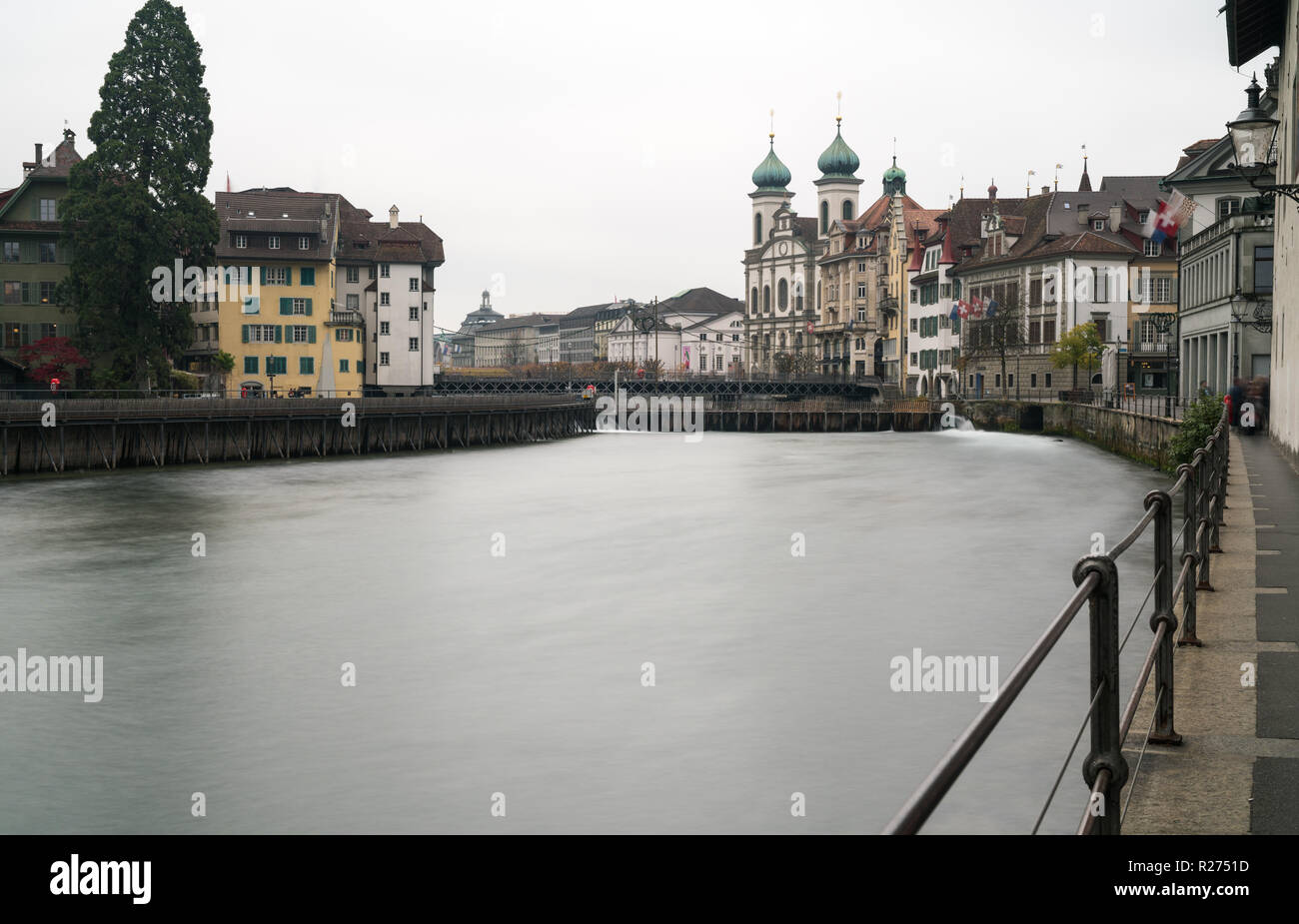 Der berühmte Schweizer Stadt Luzern Stadtbild skyline Stockfoto