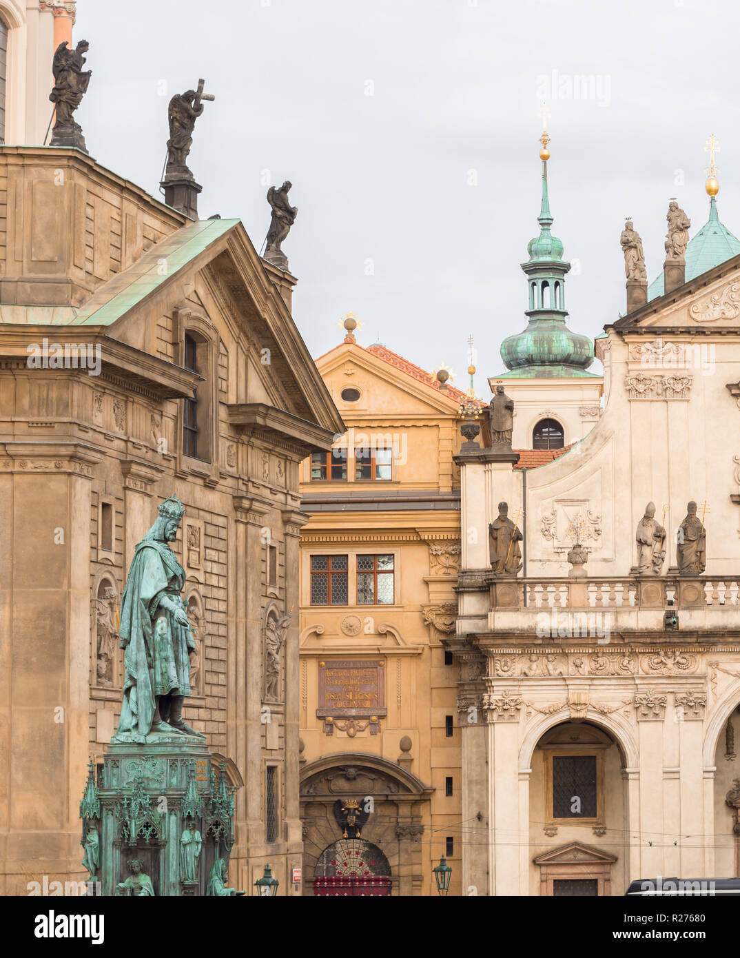 Charles Brücke Statue in Prag Stockfoto