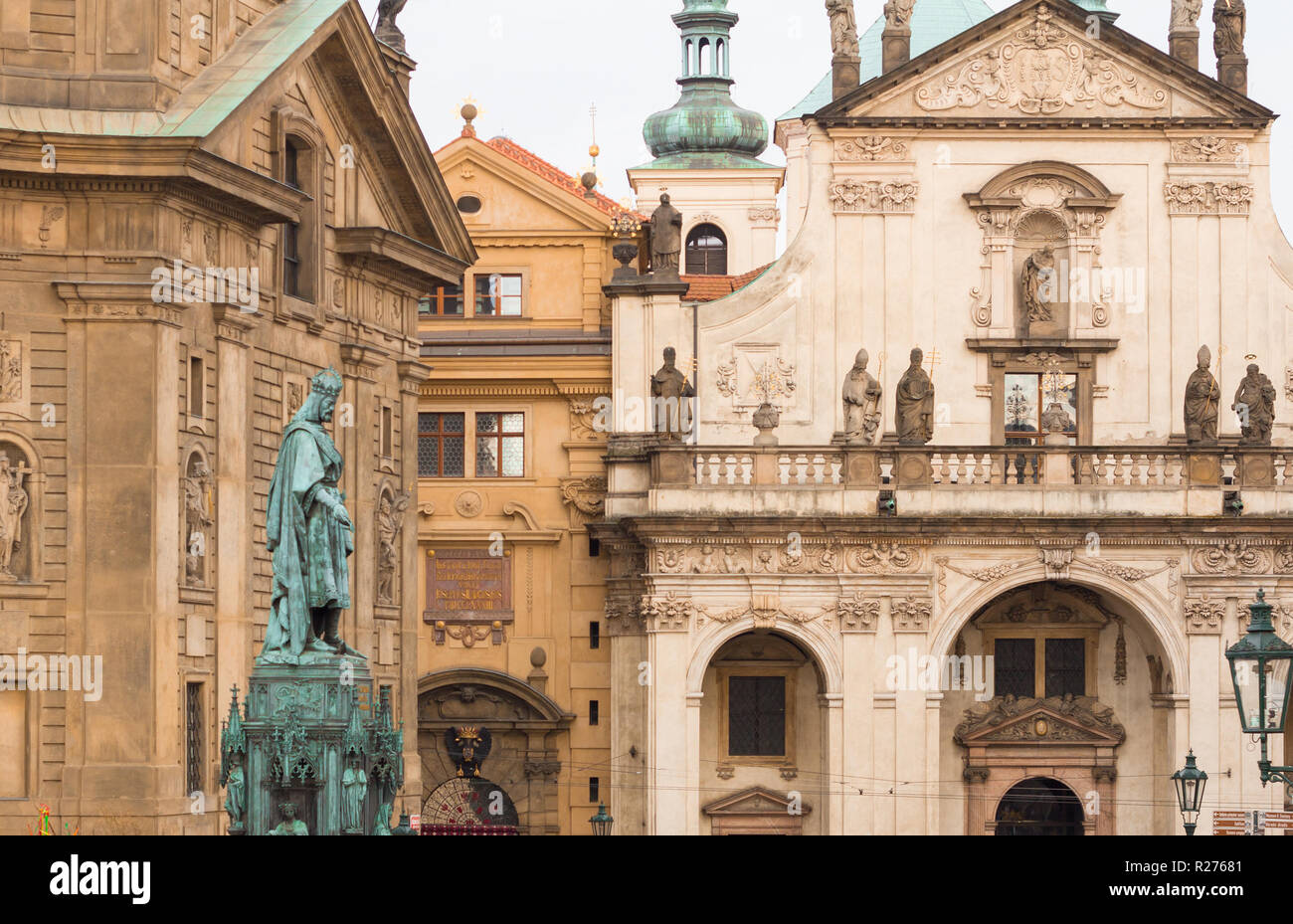 Die Statue von König Charles in Prag Stockfoto