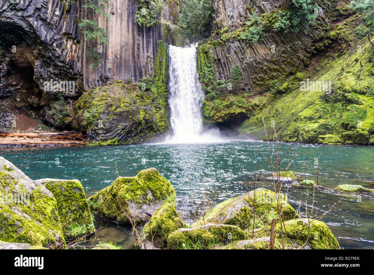 Toketee Fälle, Oregon Wasserfall in Umpqua National Forest Stockfoto