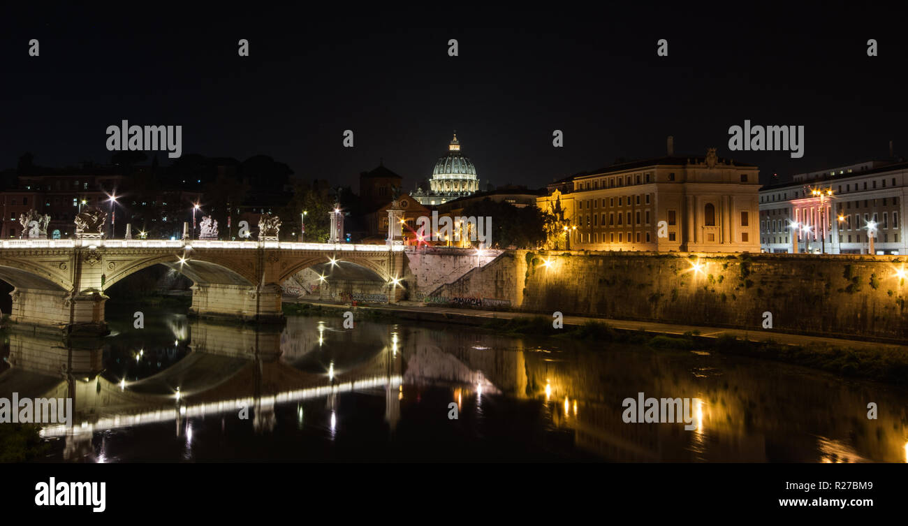 Lungotevere - Vatikan anzeigen Stockfoto