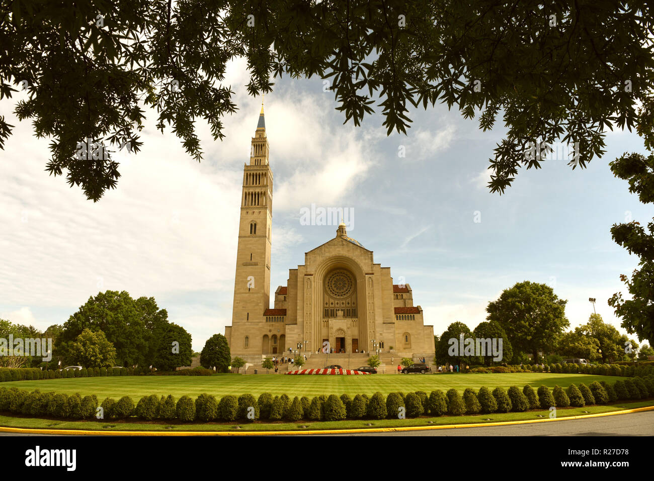 Basilika von Nationalheiligtum der Unbefleckten Empfängnis in Washington, DC Stockfoto