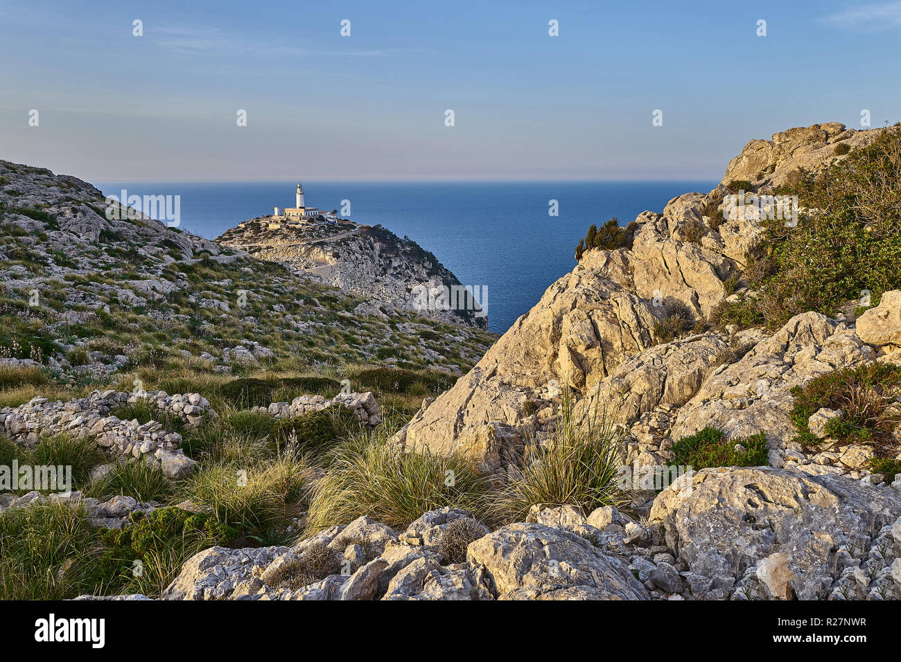 Blick auf die Straße zum Cap Formentor, Mallorca, Baleares, Spanien Stockfoto