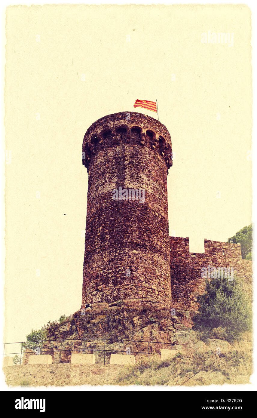 Mittelalterlichen Turm in Spanien. Stockfoto
