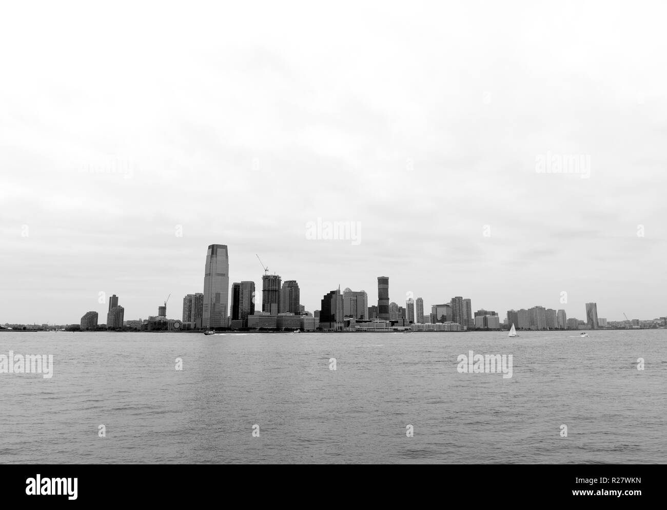 New Jersey City Stadtbild. Jersey City New Jersey Aussicht auf Manhattan. Stockfoto