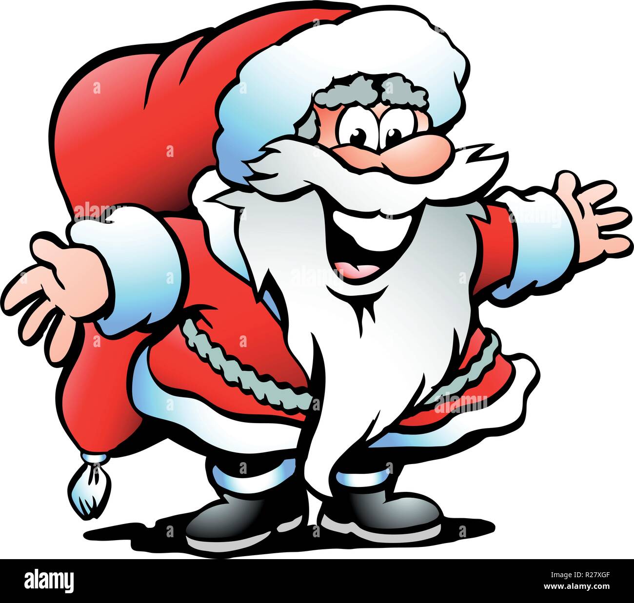 Handgezeichnete Vektor-Illustration ein Weihnachtsmann Stock Vektor