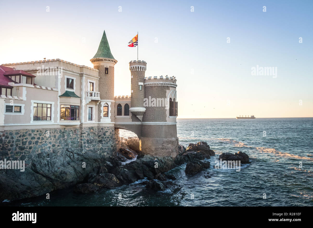 Wullf Schloss (Castillo Wulff) - Vina del Mar, Chile Stockfoto