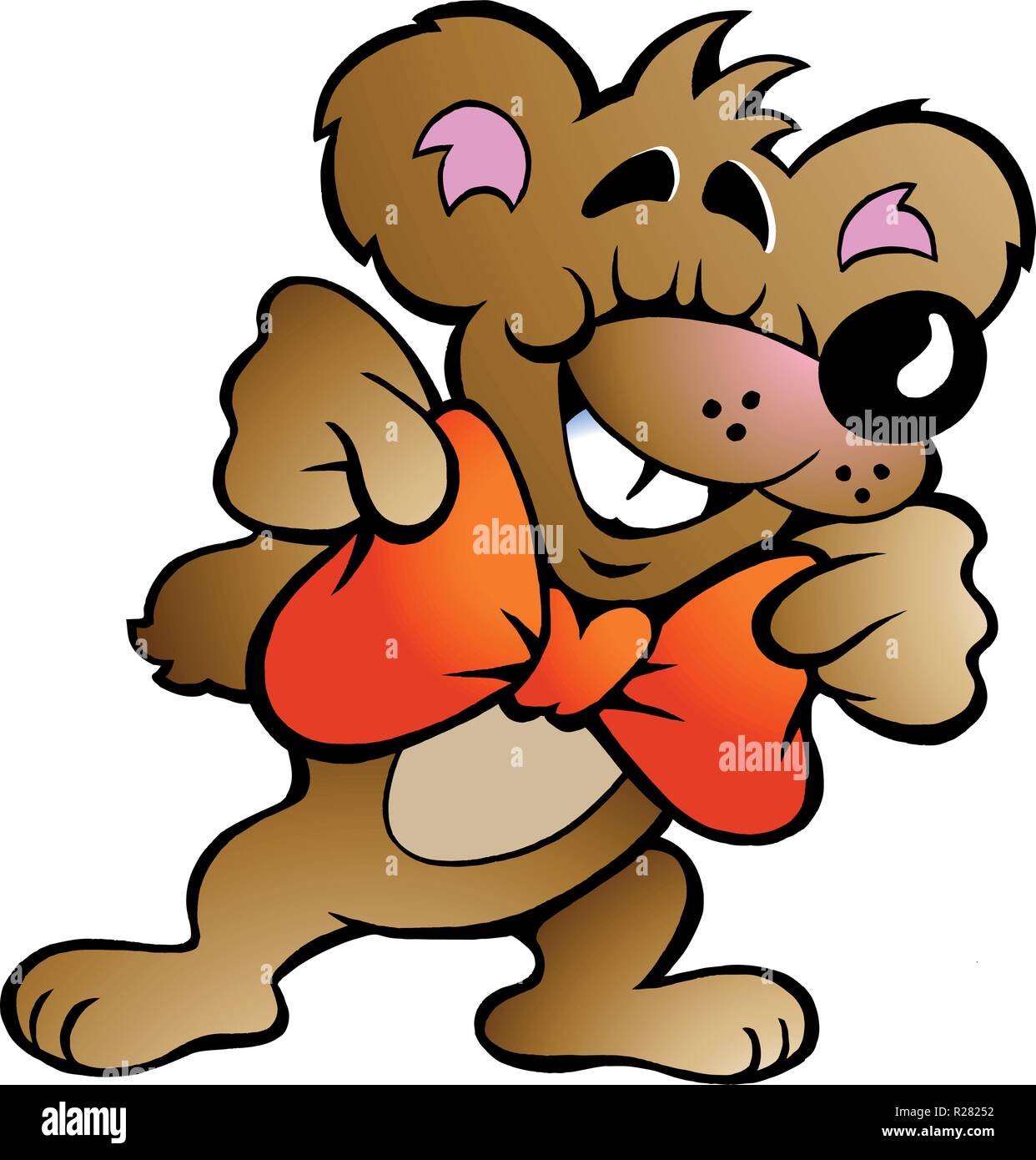 Handgezeichneten Vector Illustration eines Glücklich tragen Stock Vektor