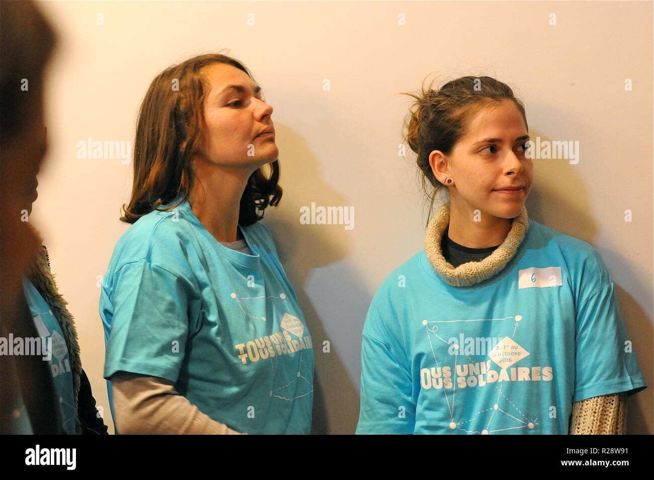Öffentlichen Dienst Freiwillige, Lyon, Frankreich Stockfoto