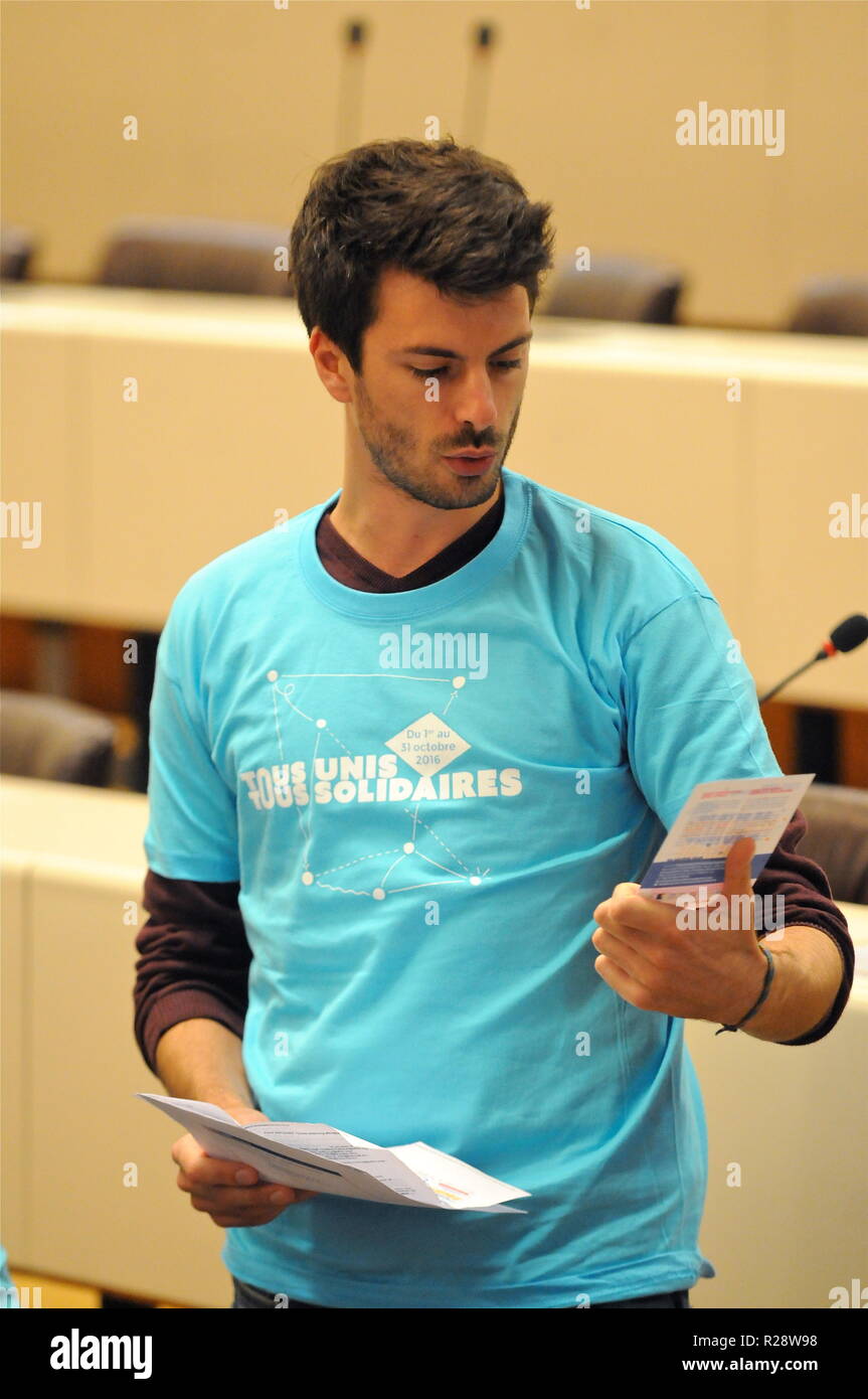 Öffentlichen Dienst Freiwillige, Lyon, Frankreich Stockfoto