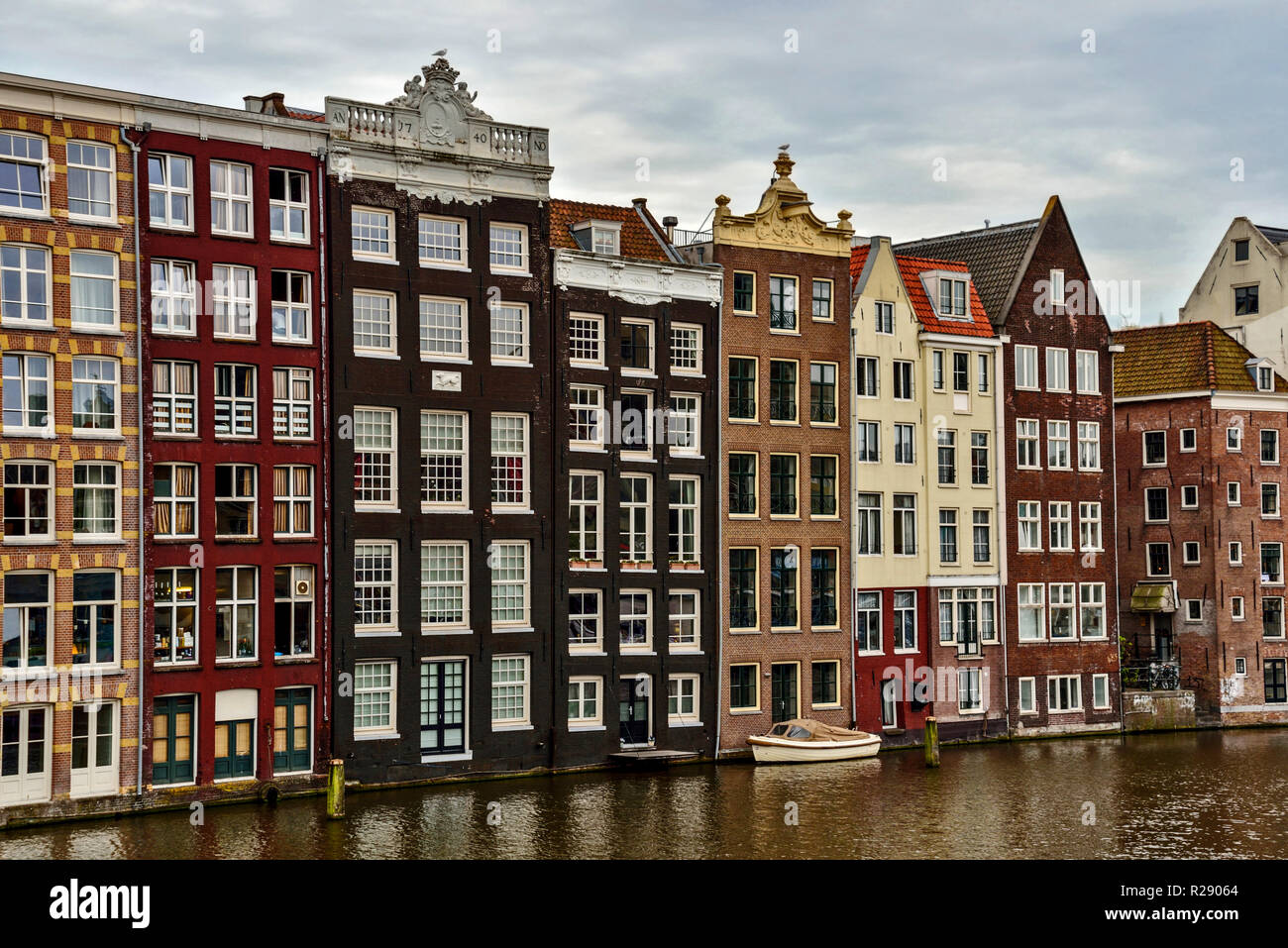 Foto aus dem alten Teil von Amsterdam, Holland. Stockfoto