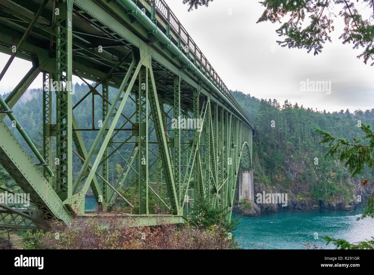 Deception Pass Bridge, Deception Pass State Park, Washington Stockfoto