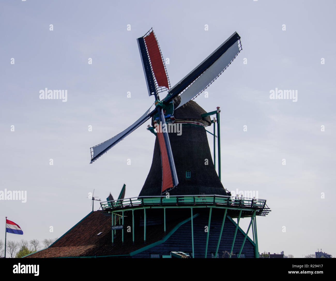 Windmühlen in Zaanse Schans Stockfoto