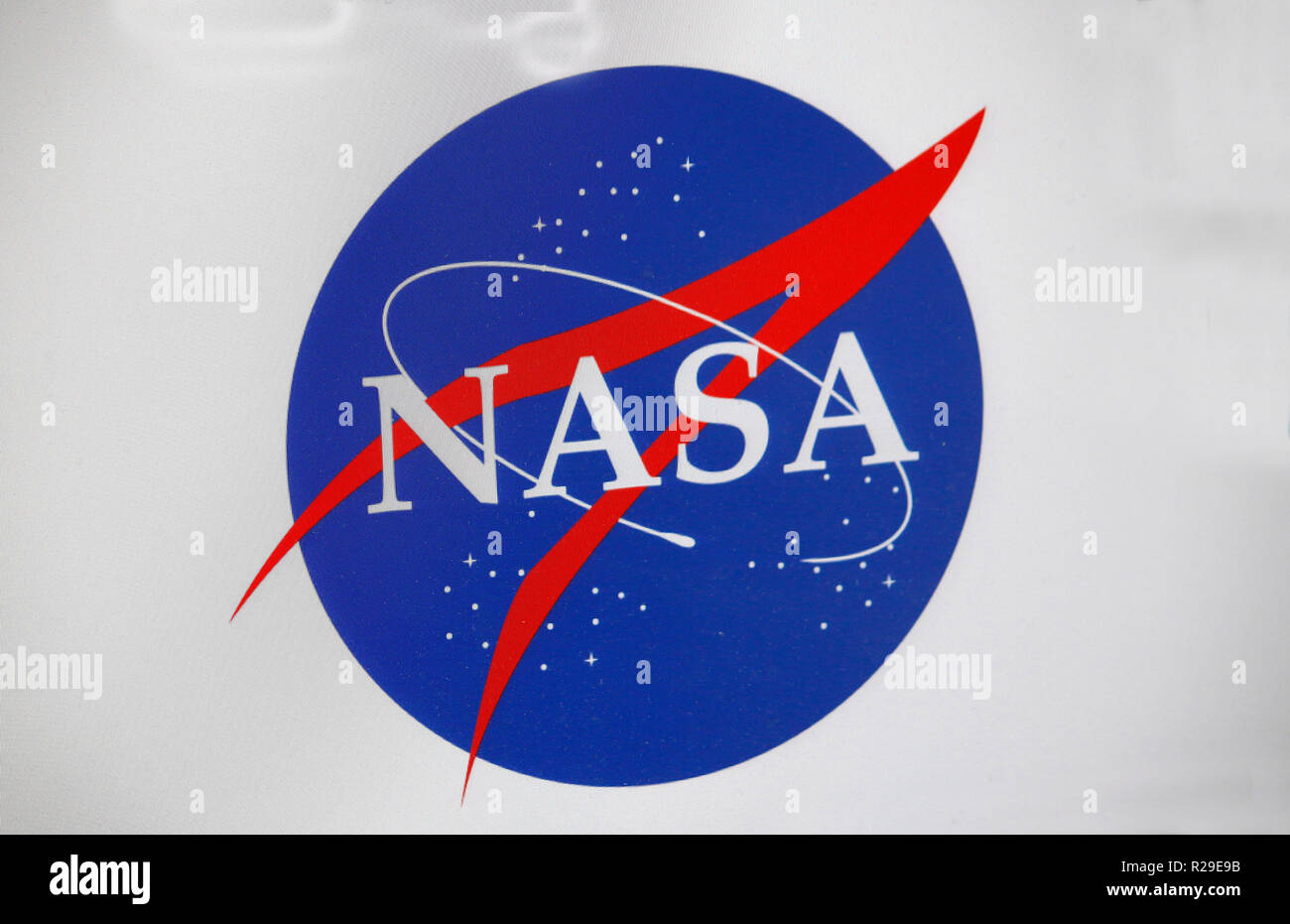 Das Logo der Marke 'NASA', Berlin (nur fuer redaktionelle Verwendung. Keine Werbung. Referenzdatenbank: http://www.360-berlin.de. © Jens Knappe. Bildq Stockfoto