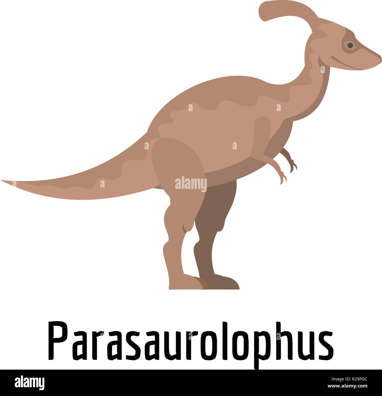 Parasaurolophus Symbol. Flache Darstellung der parasaurolophus Vektor Symbol für das Web. Stock Vektor