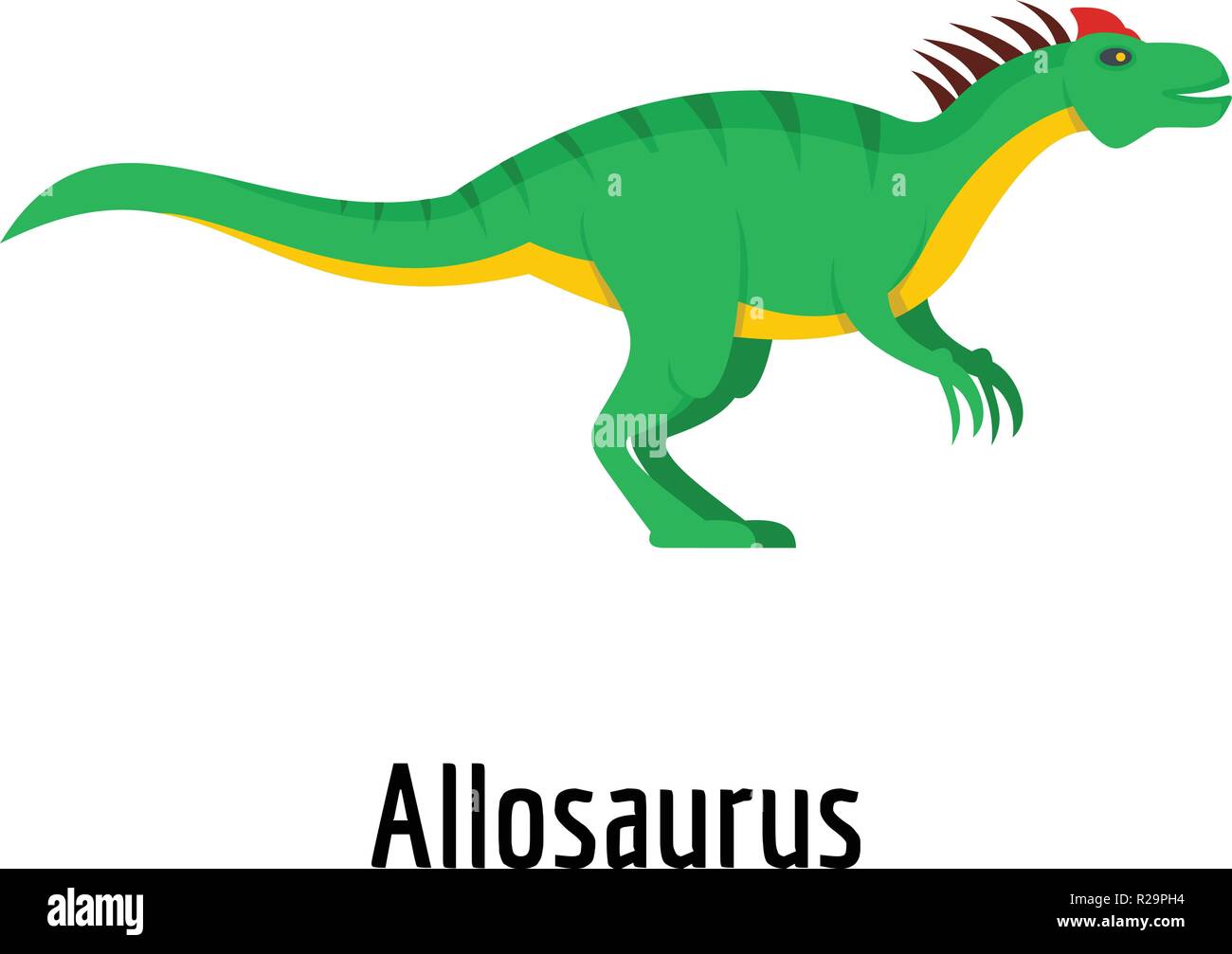 Allosaurus Symbol. Flache Darstellung der allosaurus Vektor Symbol für das Web. Stock Vektor