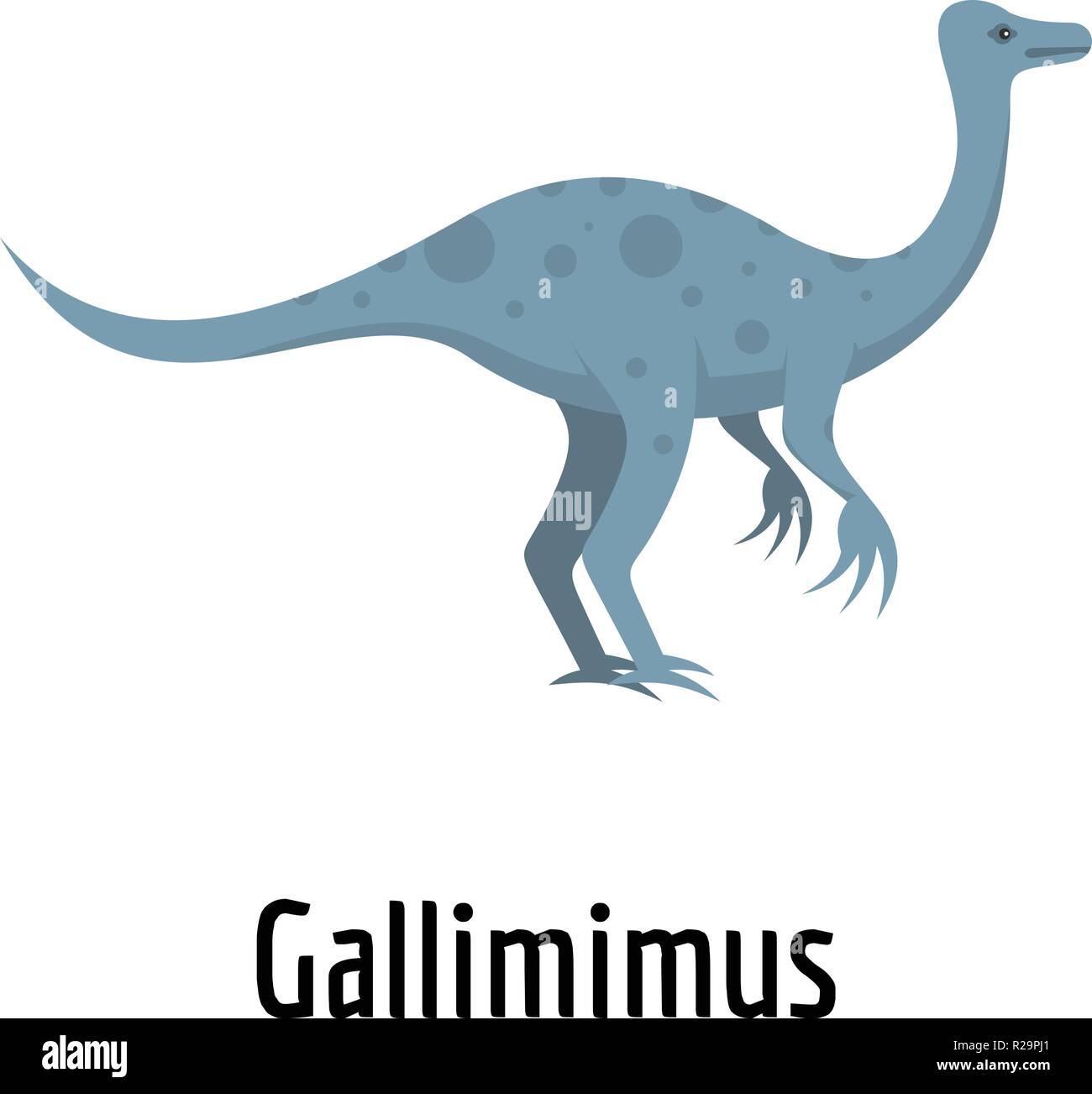Gallimimus Symbol. Flache Darstellung von gallimimus Vektor Symbol für das Web. Stock Vektor