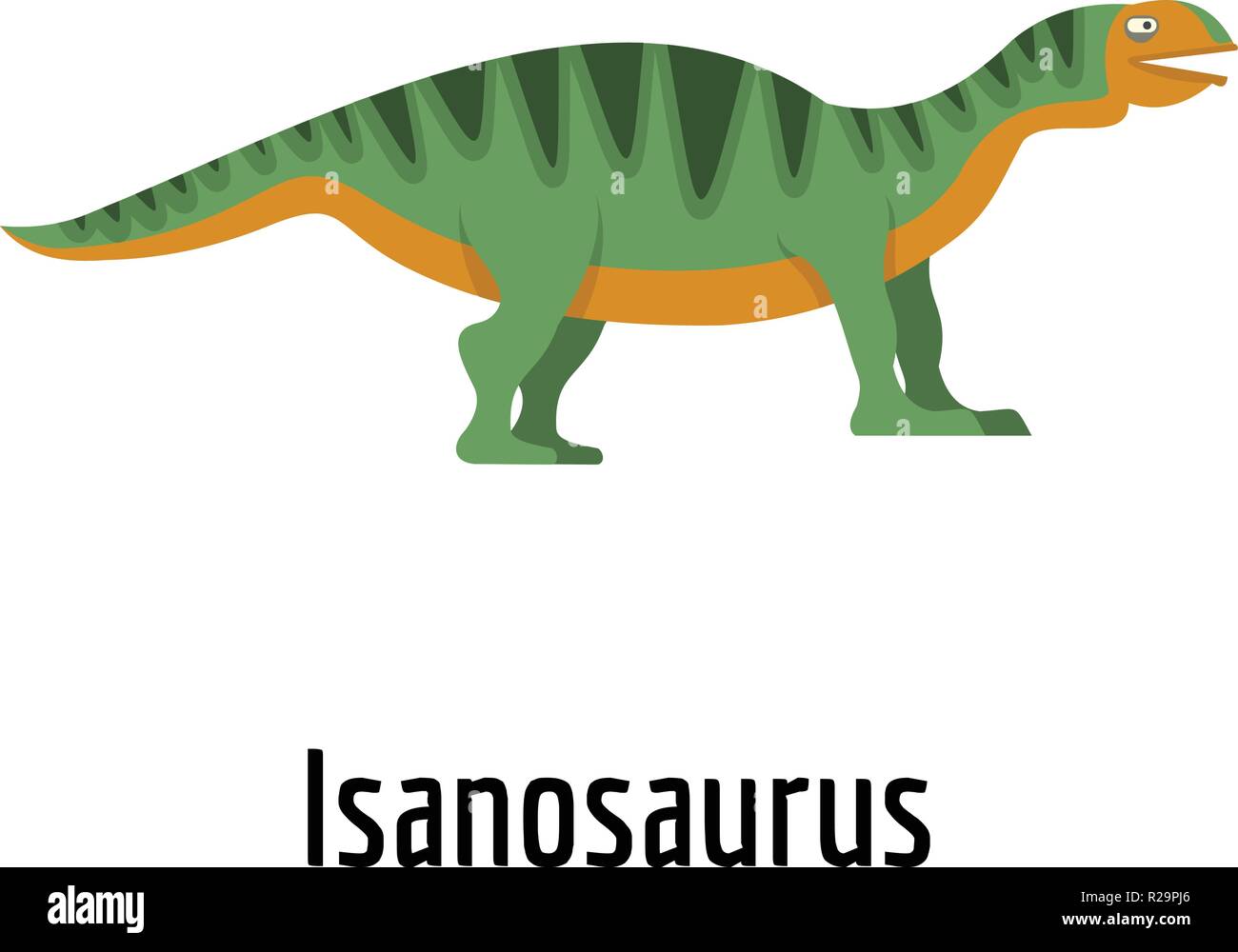 Isanosaurus Symbol. Flache Abbildung: isanosaurus Vektor Symbol für das Web. Stock Vektor