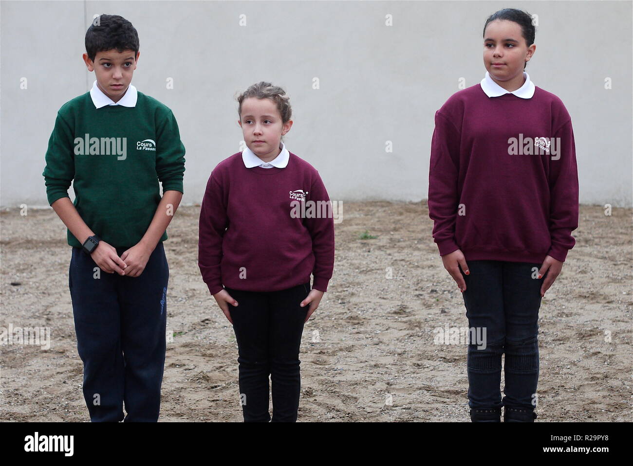Kinder in der Passerelle zweite chance Schule, Pierre-Benite, Frankreich Stockfoto